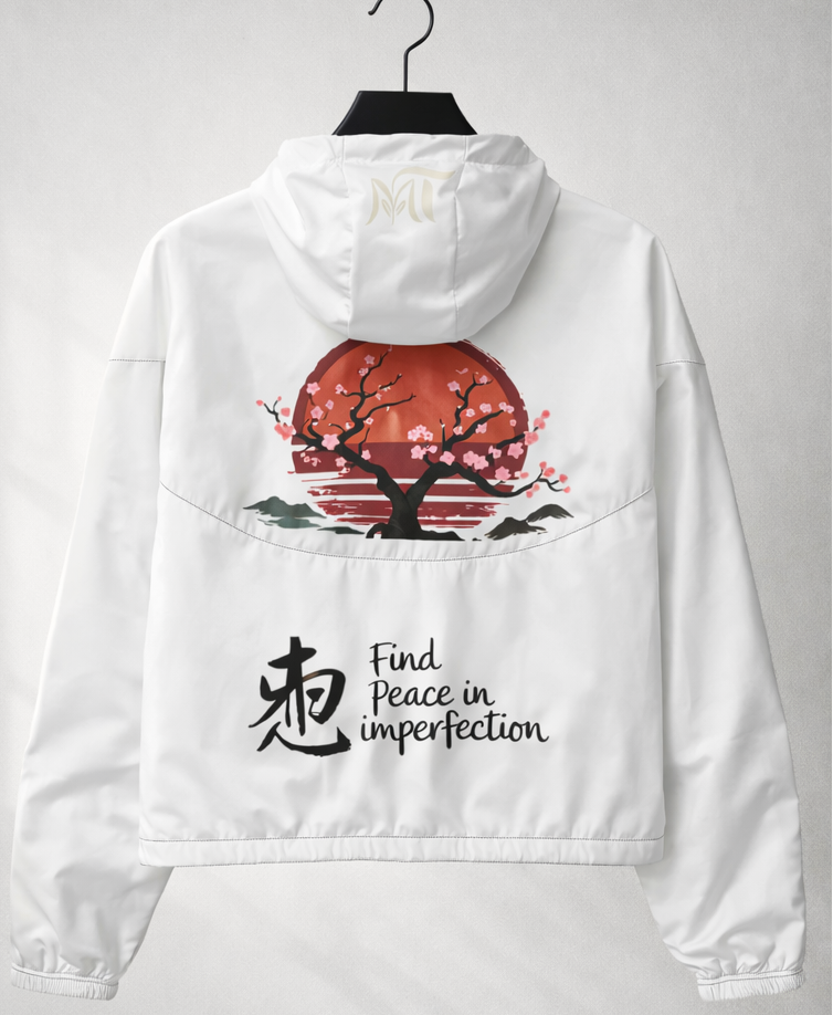 Veste coupe-vent unisexe blanche à capuche – pièce légère mi-saison